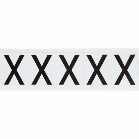 Brady 9714-X etichetta autoadesiva Rettangolo Permanente Nero, Bianco 5 pz (097705)