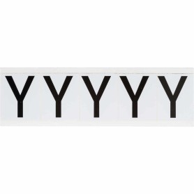 Brady 9714-Y etichetta autoadesiva Rettangolo Permanente Nero, Bianco 5 pz (097706)