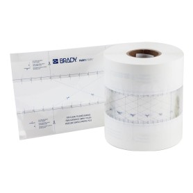 Brady 148819 nastro per schermatura 152,4 m Carta gommata per imbianchini Adatto per uso interno Polipropilene Trasparente, Bian