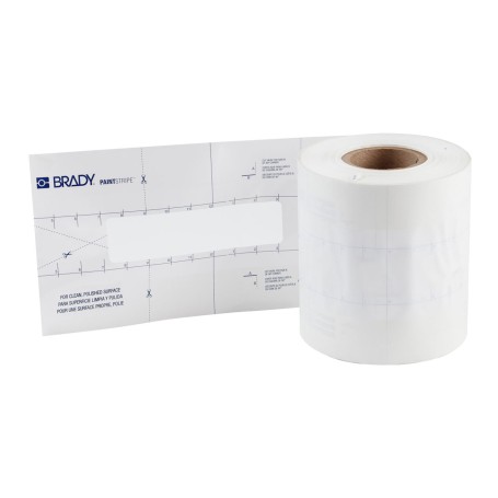 Brady 148823 nastro per schermatura 152,4 m Carta gommata per imbianchini Adatto per uso interno Polipropilene Trasparente, Bian