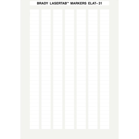Brady ELAT-31-747W-10 etichetta per stampante Bianco Etichetta per stampante autoadesiva (014387)