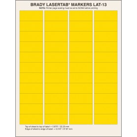 Brady ELAT-13-747-YL etichetta per stampante Giallo Etichetta per stampante autoadesiva (029852)