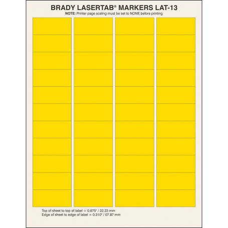 Brady ELAT-13-747-YL etichetta per stampante Giallo Etichetta per stampante autoadesiva (029852)
