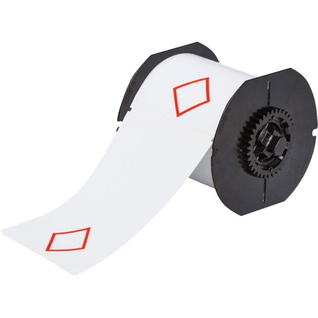 Brady B30-262-7569-CLP1 etichetta per stampante Rosso, Bianco Etichetta per stampante non adesiva (121645)