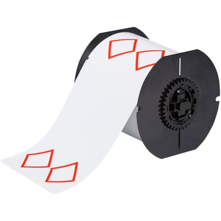 Brady B30-262-7569-CLP2 etichetta per stampante Rosso, Bianco Etichetta per stampante non adesiva (121646)