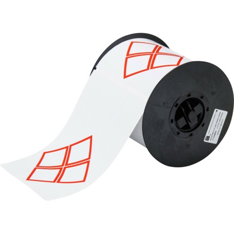 Brady B30-262-7569-CLP4B etichetta per stampante Rosso, Bianco Etichetta per stampante autoadesiva (121650)