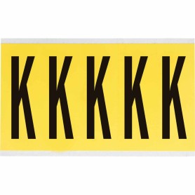 Brady 3460-K etichetta autoadesiva Rettangolo Rimovibile Nero, Giallo 5 pz (034621)