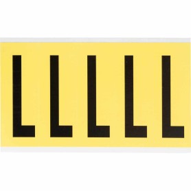Brady 3460-L etichetta autoadesiva Rettangolo Rimovibile Nero, Giallo 5 pz (034622)