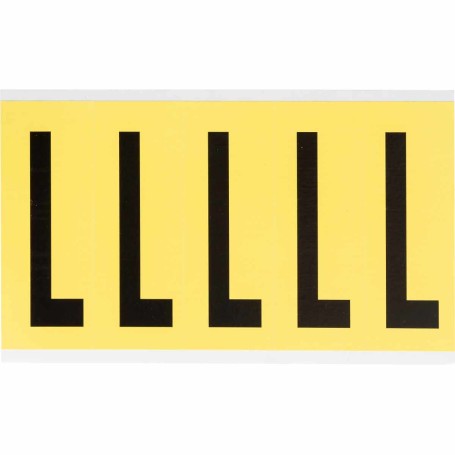 Brady 3460-L etichetta autoadesiva Rettangolo Rimovibile Nero, Giallo 5 pz (034622)