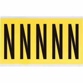 Brady 3460-N etichetta autoadesiva Rettangolo Rimovibile Nero, Giallo 5 pz (034624)