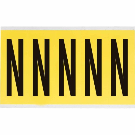 Brady 3460-N etichetta autoadesiva Rettangolo Rimovibile Nero, Giallo 5 pz (034624)