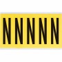 Brady 3460-N etichetta autoadesiva Rettangolo Rimovibile Nero, Giallo 5 pz (034624)