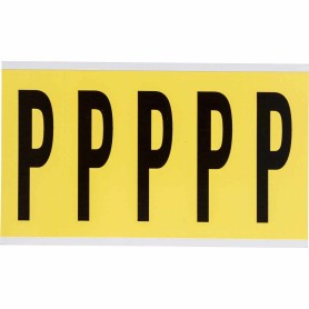 Brady 3460-P etichetta autoadesiva Rettangolo Rimovibile Nero, Giallo 5 pz (034626)
