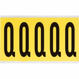 Brady 3460-Q etichetta autoadesiva Rettangolo Rimovibile Nero, Giallo 5 pz (034627)