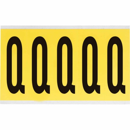 Brady 3460-Q etichetta autoadesiva Rettangolo Rimovibile Nero, Giallo 5 pz (034627)