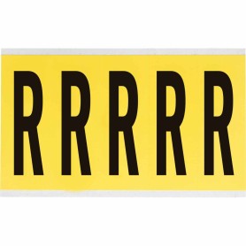 Brady 3460-R etichetta autoadesiva Rettangolo Rimovibile Nero, Giallo 5 pz (034628)