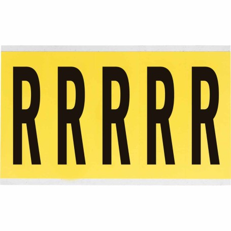 Brady 3460-R etichetta autoadesiva Rettangolo Rimovibile Nero, Giallo 5 pz (034628)
