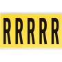 Brady 3460-R etichetta autoadesiva Rettangolo Rimovibile Nero, Giallo 5 pz (034628)