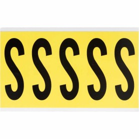 Brady 3460-S etichetta autoadesiva Rettangolo Rimovibile Nero, Giallo 5 pz (034629)