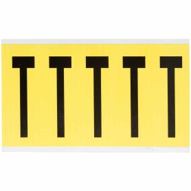 Brady 3460-T etichetta autoadesiva Rettangolo Rimovibile Nero, Giallo 5 pz (034630)