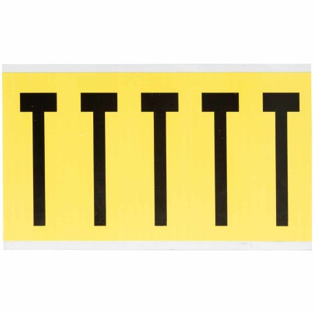 Brady 3460-T etichetta autoadesiva Rettangolo Rimovibile Nero, Giallo 5 pz (034630)