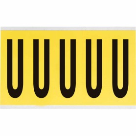 Brady 3460-U etichetta autoadesiva Rettangolo Rimovibile Nero, Giallo 5 pz (034631)