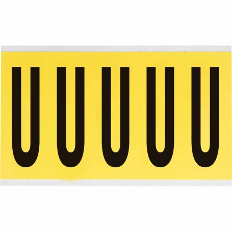 Brady 3460-U etichetta autoadesiva Rettangolo Rimovibile Nero, Giallo 5 pz (034631)