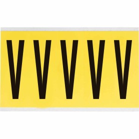 Brady 3460-V etichetta autoadesiva Rettangolo Rimovibile Nero, Giallo 5 pz (034632)