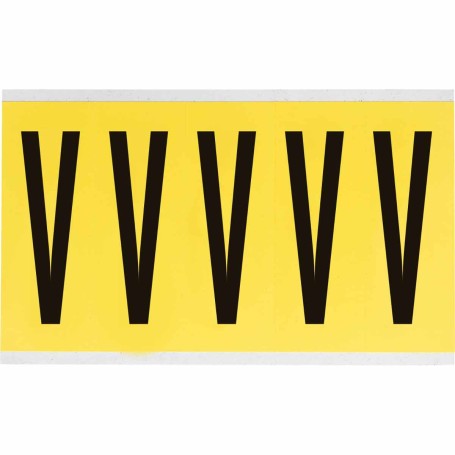 Brady 3460-V etichetta autoadesiva Rettangolo Rimovibile Nero, Giallo 5 pz (034632)