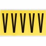Brady 3460-V etichetta autoadesiva Rettangolo Rimovibile Nero, Giallo 5 pz (034632)
