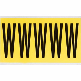Brady 3460-W etichetta autoadesiva Rettangolo Rimovibile Nero, Giallo 5 pz (034633)