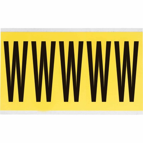 Brady 3460-W etichetta autoadesiva Rettangolo Rimovibile Nero, Giallo 5 pz (034633)