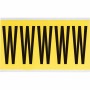 Brady 3460-W etichetta autoadesiva Rettangolo Rimovibile Nero, Giallo 5 pz (034633)