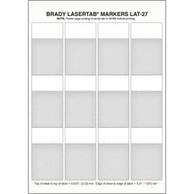 Brady ELAT-27-361-1 etichetta per stampante Trasparente, Bianco Etichetta per stampante autoadesiva (014386)