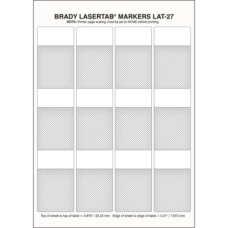 Brady ELAT-27-361-1 etichetta per stampante Trasparente, Bianco Etichetta per stampante autoadesiva (014386)