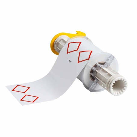 Brady B85-105X155-7569-CLP2 etichetta per stampante Rosso, Bianco Etichetta per stampante autoadesiva (130767)