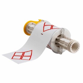 Brady B85-105X155-7569-CLP4B etichetta per stampante Rosso, Bianco Etichetta per stampante autoadesiva (130771)