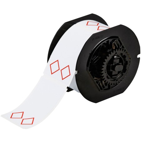 Brady B30-260-7569-CLP2 etichetta per stampante Rosso, Bianco Etichetta per stampante non adesiva (121634)