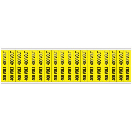 Brady VOLTAGE MARKERS CV 400 VOLT D segnale di sicurezza Targhetta con segnale di sicurezza 36 pz (244852)