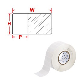 Brady THT-153-461-1.5-SC etichetta per stampante Trasparente, Bianco Etichetta per stampante autoadesiva (116371)