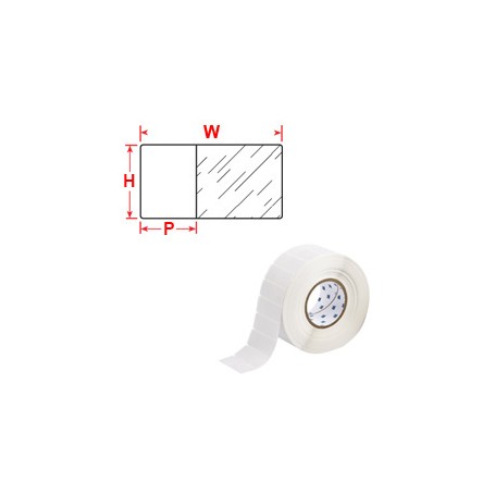 Brady THT-153-461-1.5-SC etichetta per stampante Trasparente, Bianco Etichetta per stampante autoadesiva (116371)