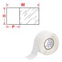 Brady THT-153-461-1.5-SC etichetta per stampante Trasparente, Bianco Etichetta per stampante autoadesiva (116371)