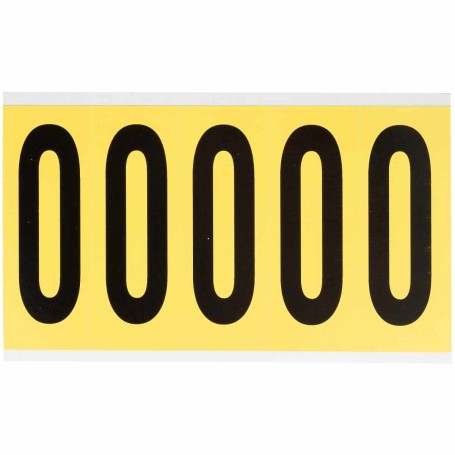 Brady 3460-0 etichetta autoadesiva Rettangolo Rimovibile Nero, Giallo 5 pz (034600)
