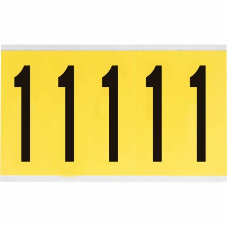 Brady 3460-1 etichetta autoadesiva Rettangolo Rimovibile Nero, Giallo 5 pz (034601)