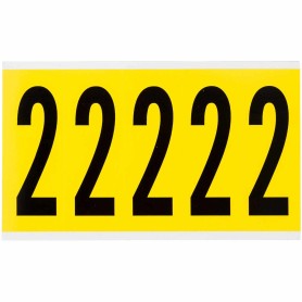 Brady 3460-2 etichetta autoadesiva Rettangolo Rimovibile Nero, Giallo 5 pz (034602)
