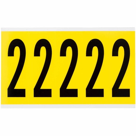 Brady 3460-2 etichetta autoadesiva Rettangolo Rimovibile Nero, Giallo 5 pz (034602)