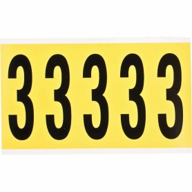 Brady 3460-3 etichetta autoadesiva Rettangolo Rimovibile Nero, Giallo 5 pz (034603)
