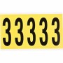 Brady 3460-3 etichetta autoadesiva Rettangolo Rimovibile Nero, Giallo 5 pz (034603)