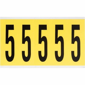 Brady 3460-5 etichetta autoadesiva Rettangolo Rimovibile Nero, Giallo 5 pz (034605)