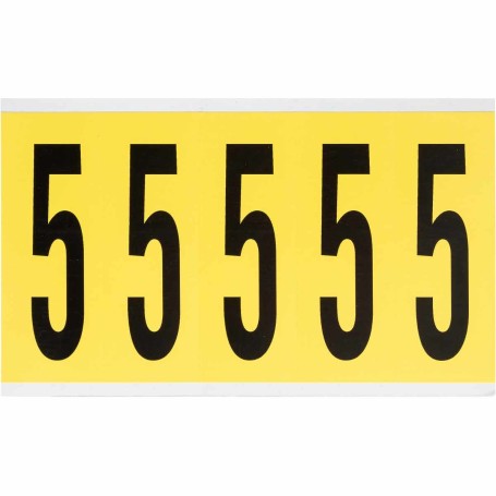 Brady 3460-5 etichetta autoadesiva Rettangolo Rimovibile Nero, Giallo 5 pz (034605)